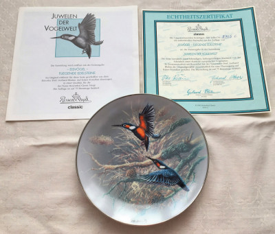 Farfurie - Rosenthal - Bijuteriile din lumea păsărilor - 1992 - certificat foto