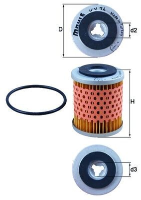MAHLE KX 76D filtru combustibil