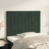 Gossi tablii de pat, 2 buc, verde inchis, 80x5x78/88 cm, catifea