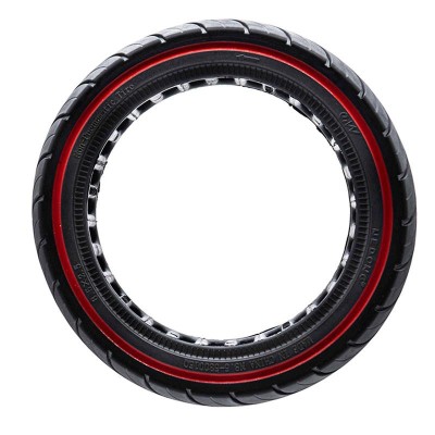 Anvelopă plină 8x2.5-6.1/B58, pentru trotineta electrică Dualtron Mini, negru cu linie roșie | Motorevolution foto