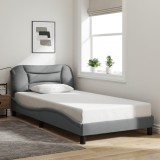 VidaXL Cadru de pat fără saltea, gri deschis, 100x200 cm, textil