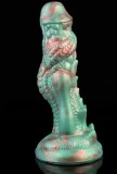 Dildo Draco, Silicon Lichid, Verde, 20.5 cm