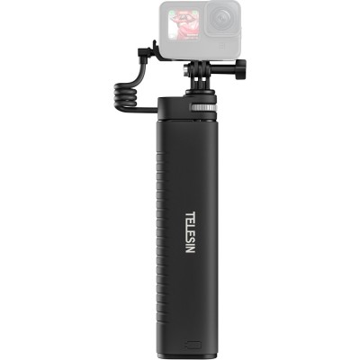 Selfie stick cu acumulator, Telesin, compatibil GoPro, Insta360, DJI Action, lungime 90 cm, IP52 rezistent la apa foto