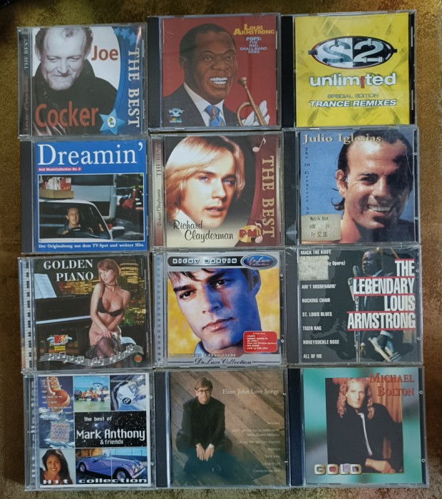 CD -uri cu muzică internațională, Pop , Rock , Disco , Blues
