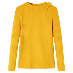 Tricou pentru copii cu m&acirc;neci lungi, ocru, 104