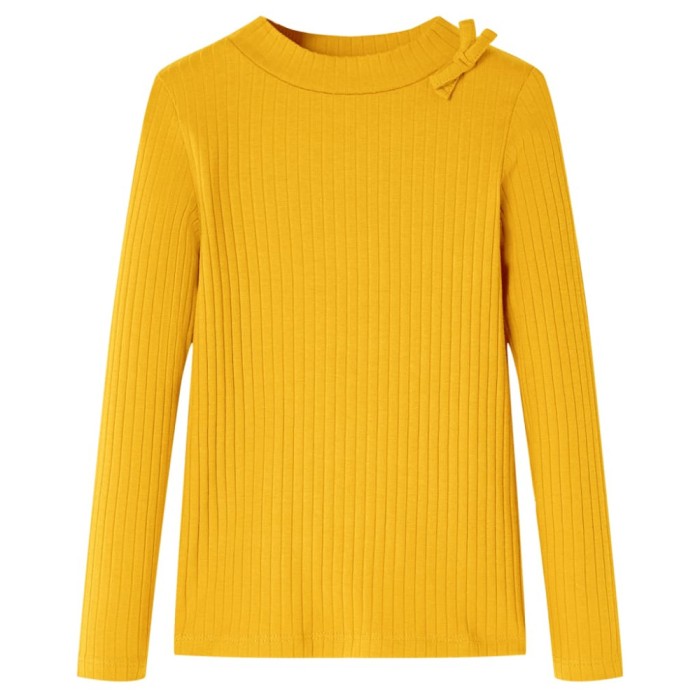 Tricou pentru copii cu m&acirc;neci lungi, ocru, 104