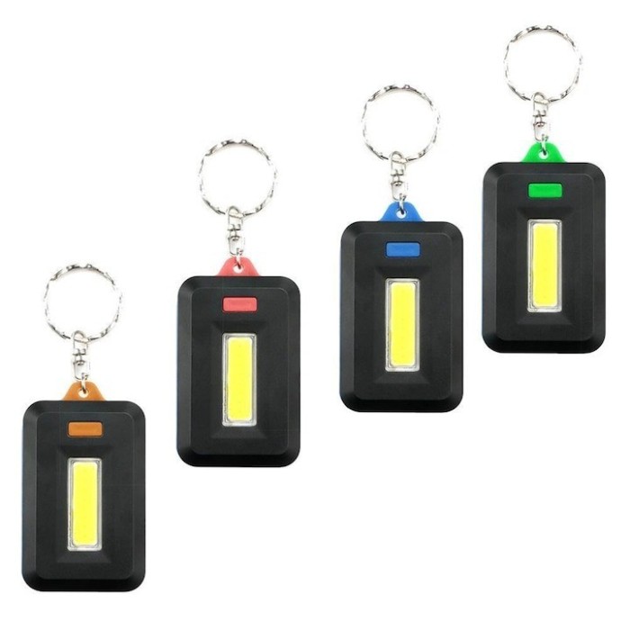 Set 4x mini lanterne LED de buzunar, tip breloc, 450 lumeni - Multicolor