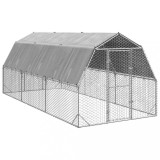 Pui de găină cu acoperiș 2,5x6x2,25 m oțel galvanizat