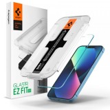 Folie de protectie Ecran Spigen EZ FIT pentru Apple iPhone 16e / 14 / 13 Pro / 13, Sticla securizata, Full Glue AGL03724