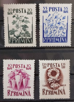 Romania 1955 - Plante industriale MNH foto