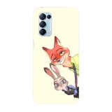 Husa compatibila cu Oppo A54 5G, Viceversa, model Judy and Nick Zootopia, Silicon, TPU, Transparent, Carcasa