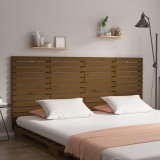 VidaXL Tăblie de pat pentru perete maro miere, 166x3x91,5 cm, lemn pin
