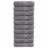 VidaXL Prosoape de duș premium SOLUND 10 buc gri 70x140cm 600 gsm