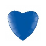 Balon Folie Metalizat Inima Albastra - 45 cm