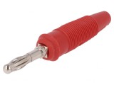 Mufă Banană 4mm 32A 60VDC Roșie Neizolată, HIRSCHMANN