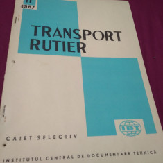 TRANSPORT RUTIER CAIET SELECTIV NR.11 /1967
