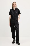 Dickies salopetă din bumbac culoarea negru, bumbac, cu guler, DK0A862UBLK1