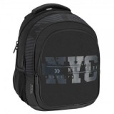 Ghiozdan Starpak NYC, 43 cm, 3 compartimente, negru