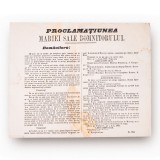 Proclamația lui Alexandru Ioan Cuza, 6/18 iulie 1865, afiș