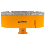 Carota diamantata diametru 120 mm, pentru gresie, granit, ceramica, utilizare umeda/uscata, prindere M14, Powermat