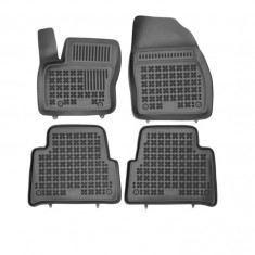 Set covorase auto din cauciuc FORD KUGA (DM2), 03.2008-03.2013, presuri tip tavita, negru; Polietilen