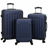Set valize 3 pcs carcasă dură bleumarin 20&rdquo; 24&rdquo; 28&rdquo; ABS