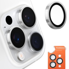 Folie camera iPhone 16 Pro Max Torras Lensguard Camera Protector, gri foto