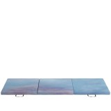 HOMCOM Saltea de Gimnastică 180 cm pliabilă, Crash Mat Groasă 5 cm cu M&acirc;nere pentru Antrenament Acasă, Albastru Deschis | Aosom Romania