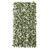 Panou de gard/paravan din lemn si frunze artificiale, extensibil, 100x200cm Household NewTrend