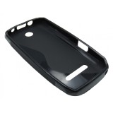Husa silicon S-case neagra pentru Nokia 305 / 306 Asha