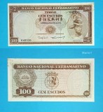Timor Est 100 Escudos 1963 Regulo Aleixo aUNC, Serie 645539, P28, Bancnota Timor, Bancnote Asia
