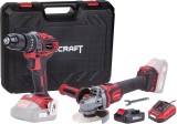 SET Worcraft COMB001, skrutkovač CHD-S20LiBA + uhlov&aacute; br&uacute;ska CAG-S20LiBE-125 mm, bezuhl&iacute;kov&eacute;, v kufr&iacute;ku