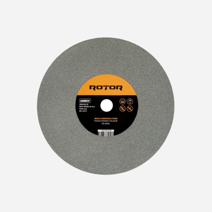 Piatra pentru polizor de banc 200 x 16 x 16 mm P60 ROTOR Innovative ReliableTools