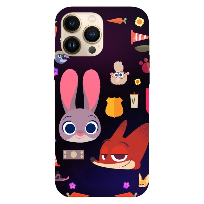 Husa compatibila cu Apple iPhone 15 Pro Max model Zootropolis pattern, Silicon, TPU, Viceversa