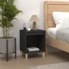 Noptiera Gossi neagra 40x35x50 cm, lemn prelucrat, PAL. Dulap dormitor, masa noptii, mobilier depozitare