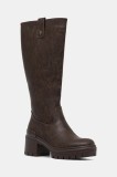 U.S. Polo Assn. ghete de piele HALEY011 culoarea maro, cu toc drept, HALEY011W/EY1