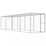VidaXL Cușcă pentru pisici, 6 x 1,5 x 1,5 m, oțel galvanizat