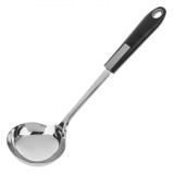 Polonic Bucătărie, Inox, 30cm, M&acirc;ner Cauciuc, Negru, Oem