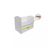 Cumpara ieftin Patut Eurogloria Como Balansoar - Alb cu Verde + Saltea Cocos 10 cm