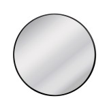 Oglinda perete rotunda rama aluminiu negru 60 cm