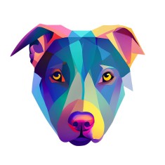 Sticker decorativ, Caine, Multicolor, 66 cm, 8351ST foto