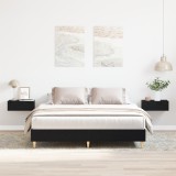 vidaXL Cadru de Pat Stejar Negru 140x200 cm Lemn Ingineresc