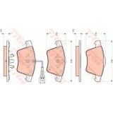 Set placute frana Trw GDB1721, parte montare : punte fata