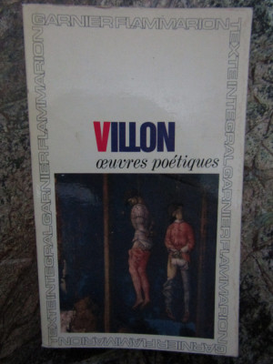 Francois Villon - Oeuvres poetiques foto