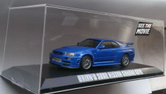 Macheta Nissan Skyline GT-R R34 Fast and Furious - Greenlight 1/43 GTR foto