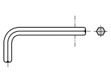 Cheie imbus HEX 9/16 oțel 146mm DIN 911