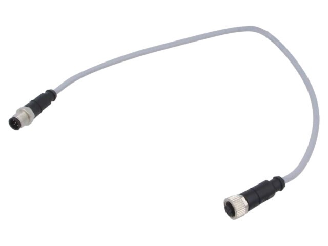 Cablu HARTING 5 pini M12 pentru senzori și automatizări 0,5m PVC