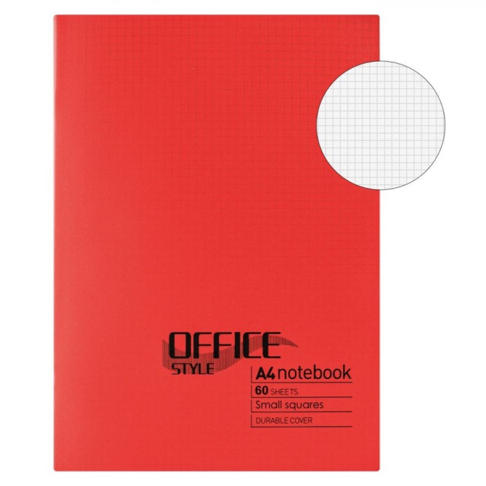 Caiet Matematica, Office, A4, Coperta Rosu, 60 File