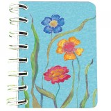 Cumpara ieftin Carnet cu spira Flori de camp 7.5 x 10 cm 75 foi velina hartie 90 g/mp Editura Soapta Stelelor