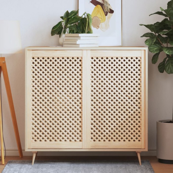 vidaXL Uși dulap design zăbrele 2 buc. 59,5x99 cm, lemn masiv de pin 372798